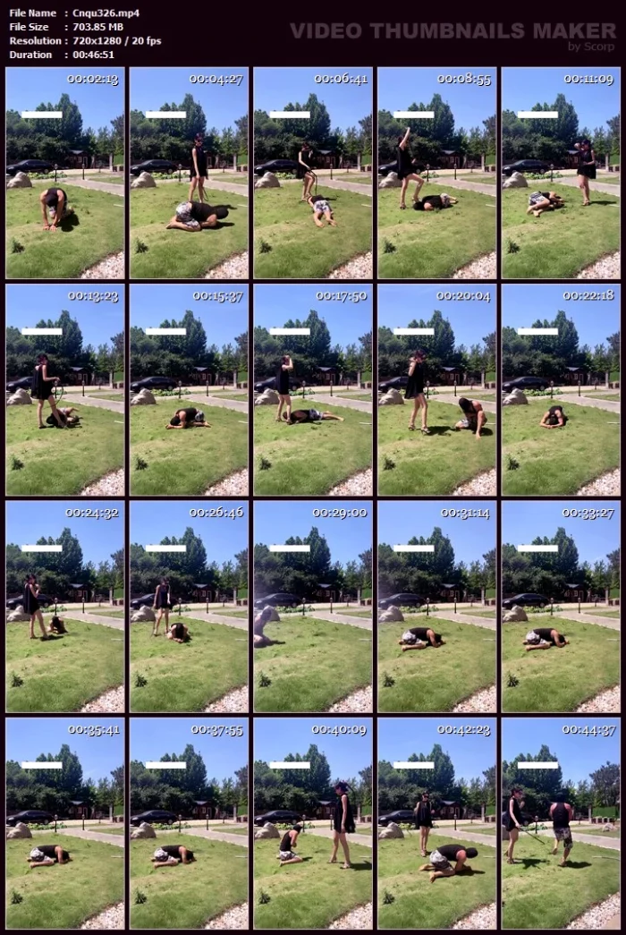 Mistress Yuanzhi - Outdoor Whipping Of Slave - CNQUEENS / CHINESE FEMDOM GODDESS - MP4