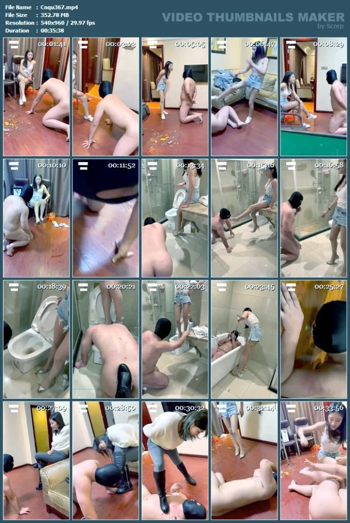 Mistress Nuoxi - Femdom Cold Humiliation Of Worthless Toilet Slave By Goddess - CNQUEENS / CHINESE FEMDOM GODDESS - MP4