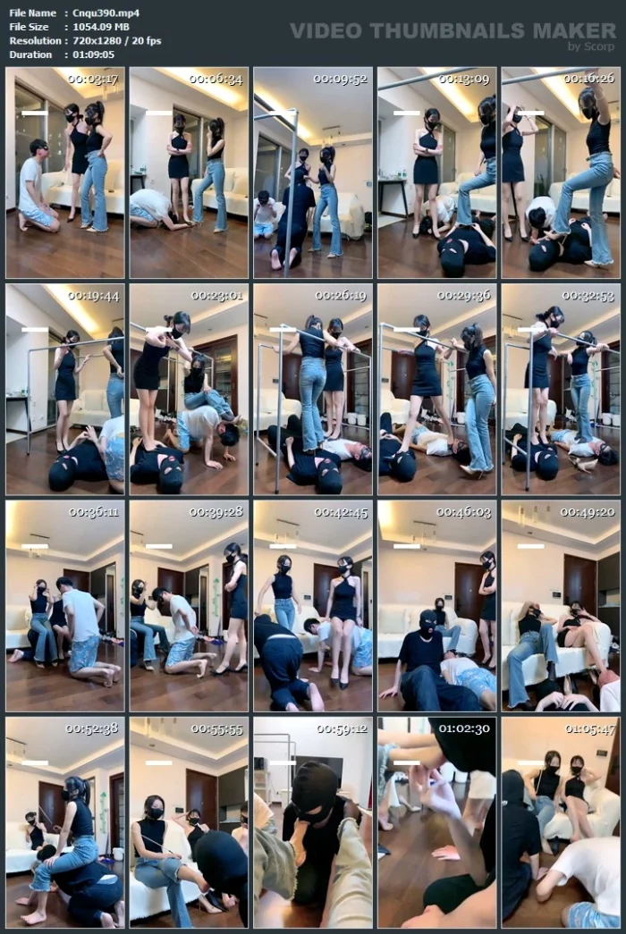 Two Goddesses Toy With Their Two Dogs - Goddess Meixue Baoye - CNQUEENS / CHINESE FEMDOM GODDESS - MP4