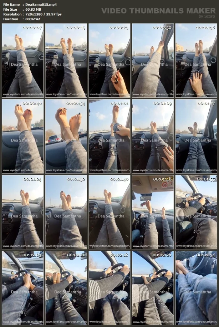 Feet Fetish in the Car - DEA SAMANTHA - MP4