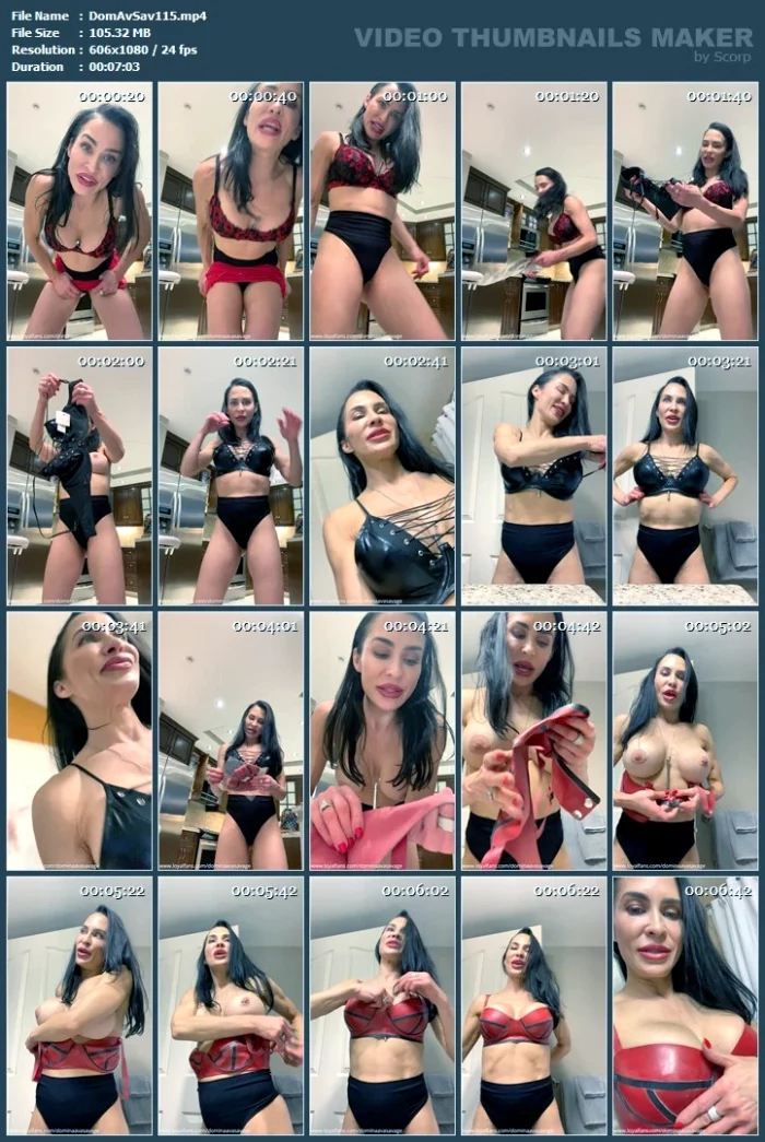 Watch Me Try On My New Latex Order - DOMINA AVA SAVAGE - MP4