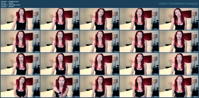 Redhead Dominatrix Castration Fantasy - Sensual Sadist Teases & Terrifies - DOMINA BLAIZE - MP4