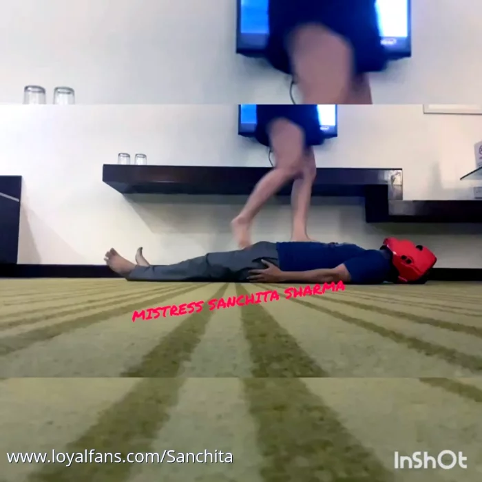 Mlkin Will Walk Always On Yur Body And Trample You Kutte - DOM SANCHITA SHARMA / MISTRESS SANCHITA - MP4