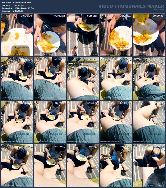 My Loser Ate My Chewed Pizza With My Spit Ketchup - DOM SANCHITA SHARMA / MISTRESS SANCHITA - MP4