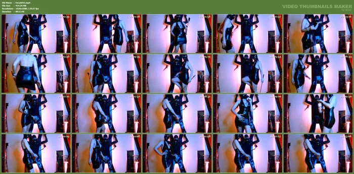 Femdom Eva Latex Milf Play With A Slave In Gas Mask Rubber Mistress Bdsm Kink Gonzo Fetish - EVA LATEXXX - MP4