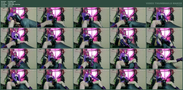 Femdom Mistress Eva Latex Big Ass Milf Hot Sexy Dominatrix Purple Dress Pussy Lick Mask Slave Bdsm Fetish Heels - EVA LATEXXX - MP4