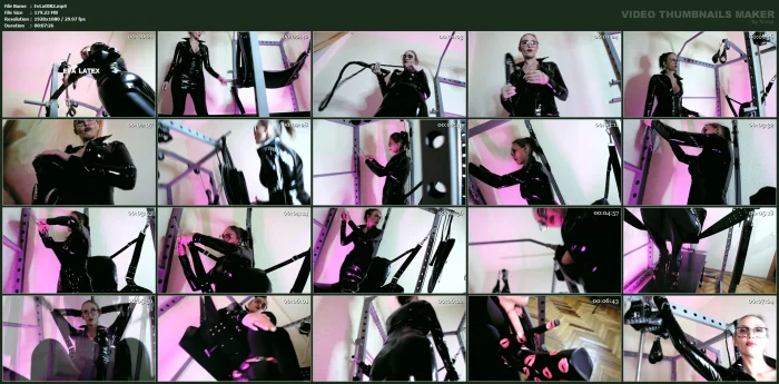 Fetish Dominatrix Eva Latex Heels Solo Swing Femdom Bdsm Kink Glasses Milf Mature Mistress - EVA LATEXXX - MP4
