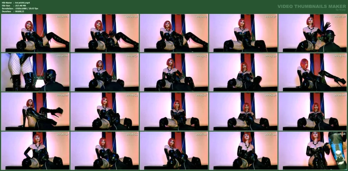 Hot Pink Hair Mistress Eva Latex Dominatrix Femdom Bdsm Pussy Lick Rubber Slave Kink Boots - EVA LATEXXX - MP4