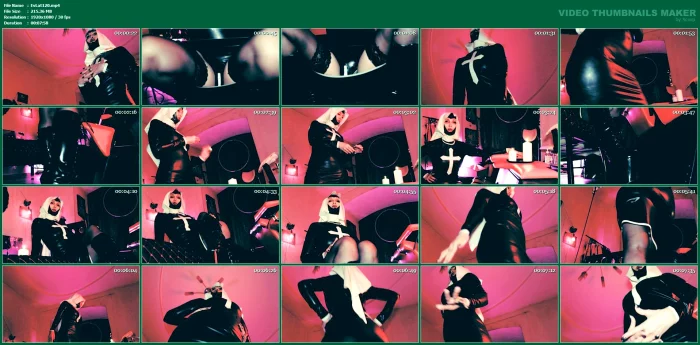Mistress Eva Latex Nun Fetish Goddess Dominatrix Milf Bdsm Femdom Solo Hot - EVA LATEXXX - MP4
