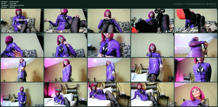 Mistress Eva Latex Purple Fetish Milf Dominatrix Kink Bdsm High Heels - EVA LATEXXX - MP4