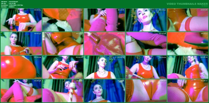 Red Rubber Femdom Mistress Solo Fetish Dominatrix Eva Latex Bdsm Big Ass Milf Hot - EVA LATEXXX - MP4