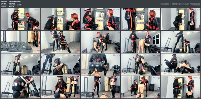 2 Wardens Punish And Made Facesitting On Their Prisoner - EVIL WOMAN / FCHDOMMES / FETISH CHATEAU DOMMES - MP4