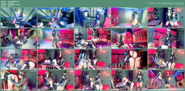 Hard Rough Pegging In Latex For My Slave - EVIL WOMAN / FCHDOMMES / FETISH CHATEAU DOMMES - MP4