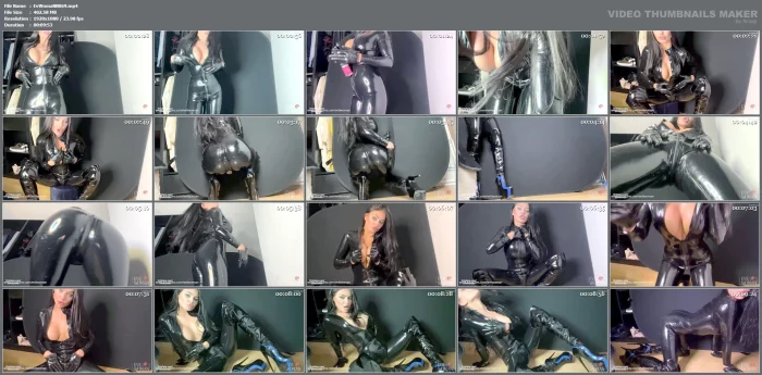 I Will Tease You In My Amazing Latex Catsuit - EVIL WOMAN / FCHDOMMES / FETISH CHATEAU DOMMES - MP4