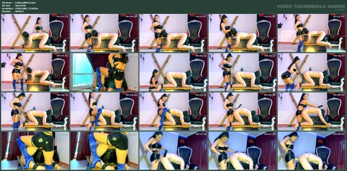 Strap-On Fucking On The Bench - EVIL WOMAN / FCHDOMMES / FETISH CHATEAU DOMMES - MP4
