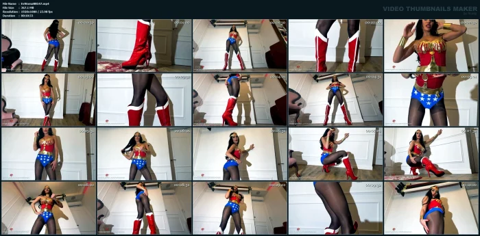 Wonder Woman Teasing And JOI - EVIL WOMAN / FCHDOMMES / FETISH CHATEAU DOMMES - MP4