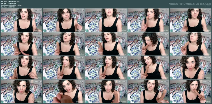 Goddessveeness - Cock Sucking For Cum Sluts - FAG ABUSE - MP4