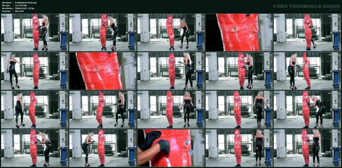 Mistess Iside - Nipple Punishmen In Clingfilm - FEMDOM-CLIPS BY BIZARRBOY - MP4