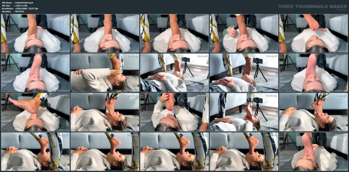 Breaking My Female Slaves Throat - Foot Gagging Session With My Female Sub - MISTRESS ENOLA FETISH - MP4