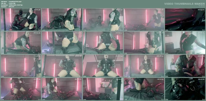 Latex Facesitting And Ass Worship With Rubber Gimp - Mistress Karino - FEMDOM ADVENTURES - MP4