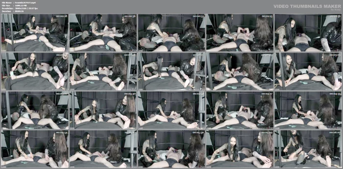 Tickling With Two Merciless Goth Goddesses - Mistress Karino, Mistress Youko - FEMDOM ADVENTURES - MP4