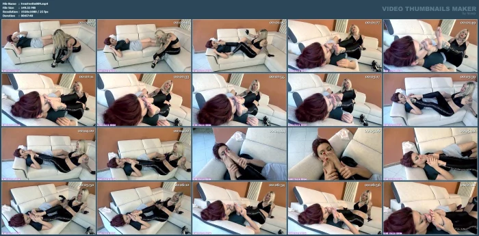 Blonde Milf Lesbian Bare Foot Smelling On Redhead Part 1 - FEMALE FEET DOMINATION / KINK ITALIA BDSM - MP4