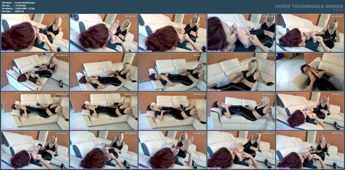 Blonde Milf Lesbian Bare Foot Smelling On Redhead Part 2 - FEMALE FEET DOMINATION / KINK ITALIA BDSM - MP4