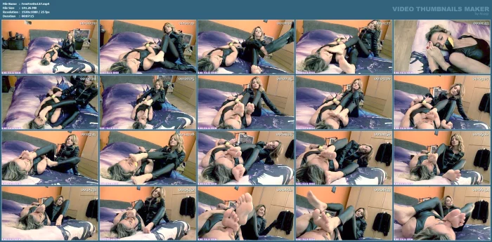 Lesbian Hitwoman In Leather Bondage Foot Smelling - Part 1 - FEMALE FEET DOMINATION / KINK ITALIA BDSM - MP4