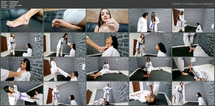 Karate Fight Amanda Fabri Vs Nataly - Power Kicks With Model Feets - FETISHKING / MFVIDEOBRAZIL - MP4