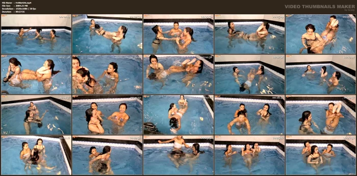 Threesome Pool Games - Breath Control - FETISHKING / MFVIDEOBRAZIL - MP4