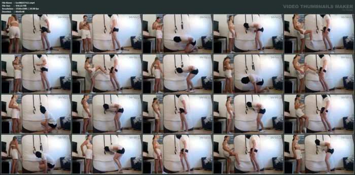 Ballbusting In Transparenter Unterwsche - GERMAN BALLS BUSTED - MP4