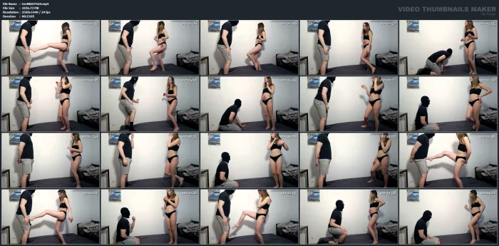 Dominantes Bikini Ballbusting - GERMAN BALLS BUSTED - MP4