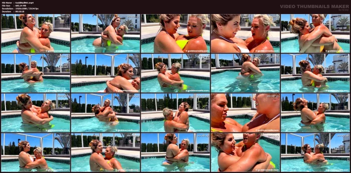 Tall Goddess Gia - Amazon Bear Hug Brawl - Wrestling - GODDESSNADIA - MP4