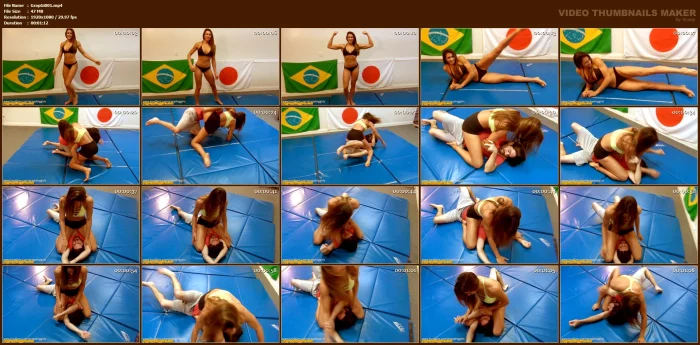 5'10' Muscular Kiara Wrestles Vs Chad For The First Time - GRAPPLINGGIRLS - MP4