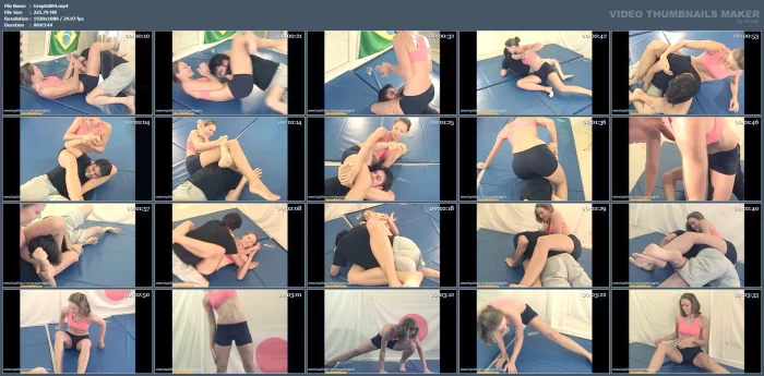 6'2' Amazon Gwen I's Too Strong For Her Average Sized Male - GRAPPLINGGIRLS - MP4