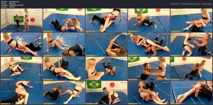 18 Year Old Katie I's 6 Feet Tall With Size 12 Feet - GRAPPLINGGIRLS - MP4