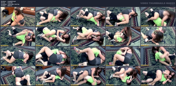 200 Pound Thick Juliette Wrestles Her 130 Pound Husband Competitively - GRAPPLINGGIRLS - MP4