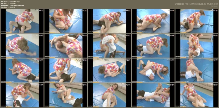 BBW Michellef Vs Kenneth In A Competitive Match - GRAPPLINGGIRLS - MP4