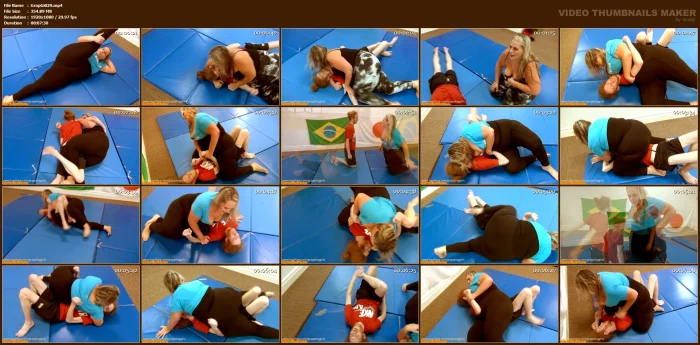 BBW Milf Crushes Skinny Male In Wrestling Match - GRAPPLINGGIRLS - MP4