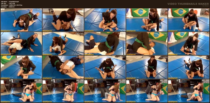Bratty Stasia I's Clad In A Gi Top In Competitive Action Vs Derrick - GRAPPLINGGIRLS - MP4