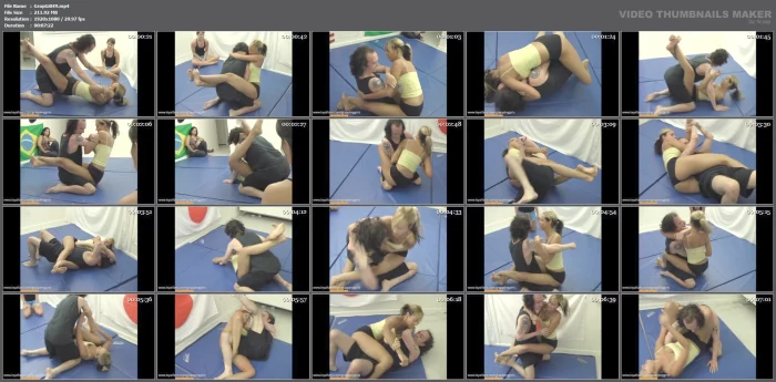 Fully Competitive Match With Scott Vs Lingerie Model Marie - GRAPPLINGGIRLS - MP4