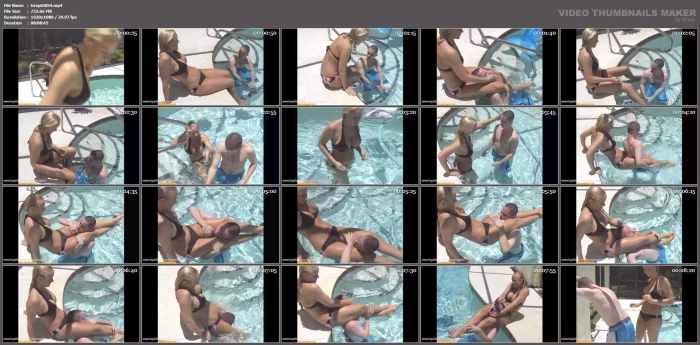 Guy At The Pool Starts Conversation With Big Breasted Tribeca And She Tells Him About Her Private Wrestling Sessions - GRAPPLINGGIRLS - MP4