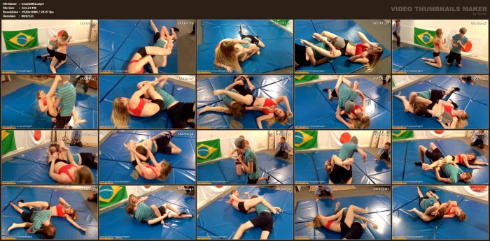 Jarrod I's Humiliated In Front Of His Wrestling Coach As He Repeatedly I's Submitted By The Gorgeous Paris - GRAPPLINGGIRLS - MP4