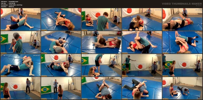 Jarrod Keeps Getting Submitted By Paris - GRAPPLINGGIRLS - MP4