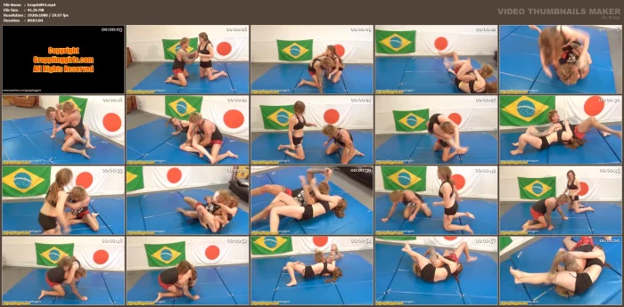 Riot Vs Bodybuilder Part 2 - GRAPPLINGGIRLS - MP4