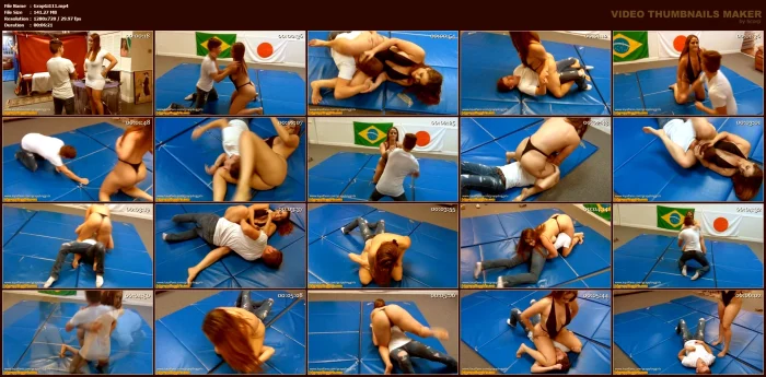 The Only Person In The Studio Happened To Be The Curvy Raquel - GRAPPLINGGIRLS - MP4