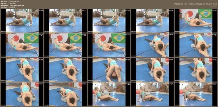 Vanessa Cage Puts Tony Through Some Scissors - GRAPPLINGGIRLS - MP4