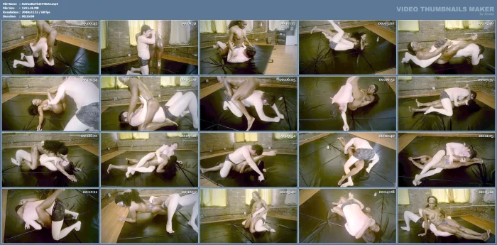 Diamond In The Rough Sugar Diamond And Hanz Vanderkill In A Topless Erotic Oil Wrestling Match With Dry Humping Fingering Over Panties And Nipple Sucking - HANZ VANDERKILL'S BATTLE THEATRE - MP4