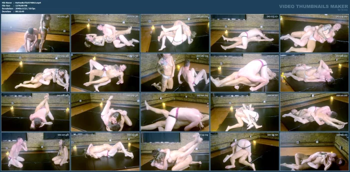 Oil Wrestling Conquest Foxxy Squeezes Muscular Thighs Battle Hanz Vanderkill In An Oil Soaked Wrestling Clash With Scissor Domination Headlock Tease And Erotic Bulge Play - HANZ VANDERKILL'S BATTLE THEATRE - MP4