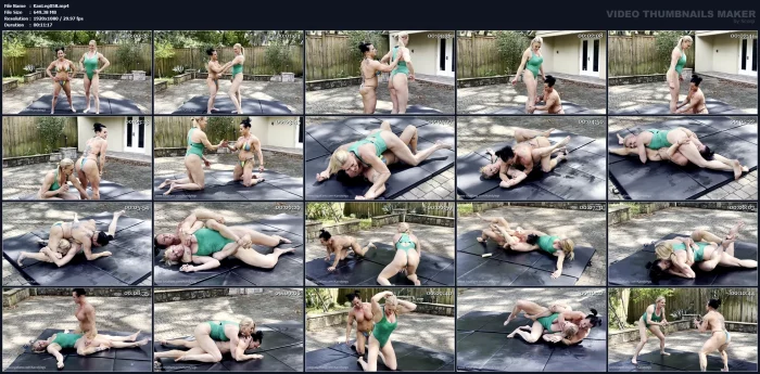 Kandys First Ever Sensual Oil Wrestling Vs Amazon Nikki - KANDY LEGS - MP4